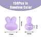 150Pcs Opaque Solid Color Bunny Acrylic Beads(MACR-DC0001-06)-2