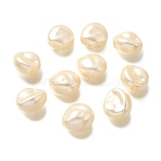 ABS Plastic Imitation Pearl Beads, Teardrop, PapayaWhip, 10x9.5x6.5mm, Hole: 1.5mm, about 1470pcs/500g(KY-I009-24)