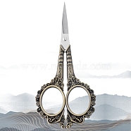 Stainless Steel Scissors, Embroidery Scissors, Sewing Scissors, with Zinc Alloy Handle, Black, 115x55mm(PW-WG91138-01)