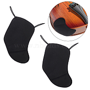 Cotton Violin Cushion, Violin Chinrest Pad, Chin Rest Cover, Black, 188x145x4mm(AJEW-WH0317-23)