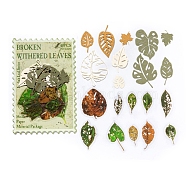 Autumn Leaf Scrapbooking Tool Kits, Including 20Pcs 10 Styles Paper Pads and 20Pcs 20 Styles PET Stickers, for DIY Album Scrapbook, Greeting Card, Olive Drab, 21~50x20~40x0.1~0.3mm, 2pcs/style(DIY-P084-D04)