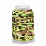 5 Rolls 12-Ply Segment Dyed Polyester Cords, Milan Cord, Round, Olive Drab, 0.4mm, about 71.08 Yards(65m)/Roll(WCOR-P001-01B-021)