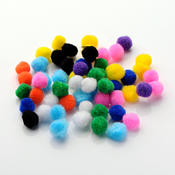 DIY Doll Craft Pom Pom Yarn Pom Pom Balls, Mixed Color, 25mm(X-AJEW-S006-25mm-M)