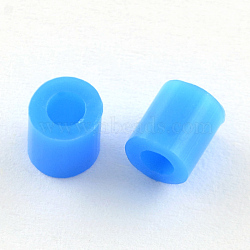 PE Fuse Beads, DIY Melty Beads, Tube, Dodger Blue, 5x5mm, Hole: 3mm, about 8000pcs/500g(DIY-R013-A54)