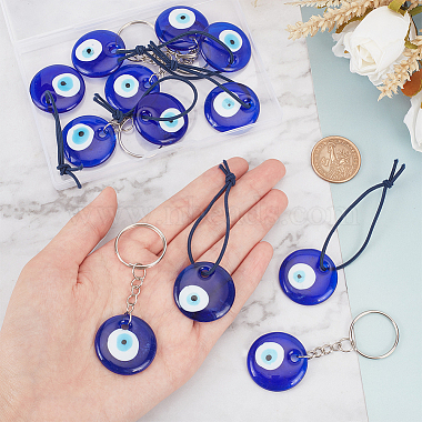 12Pcs 2 Style Glass Evil Eye Pendant Decorations(HJEW-FG0001-11)-3