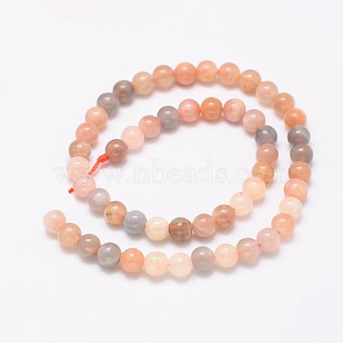 Round Natural Multi-Moonstone Beads Strands(G-D767-8mm)-2