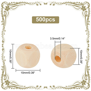 500Pcs Natural Wood Beads(WOOD-GA0001-50)-2