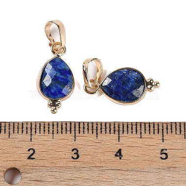 Natural Lapis Lazuli Faceted Pendans(KK-L218-004G-08)-3