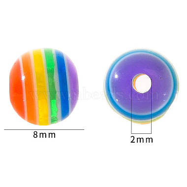 50Pcs Transparent Stripe Resin Beads(RESI-YW0001-02C)-2