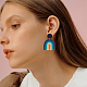 6 paires 6 couleurs boucles d'oreilles pendantes en argile polymère pour femmes(EJEW-AN0004-33)-5