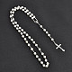 Long Handmade Imitation Pearl Cross Pendant Lariat Necklace Unisex Tassel Sweater Chain Necklaces(FZ4072-6)-1