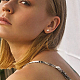 9Pair 9 Style Star & V-shape Brass Stud Earrings(EJEW-KS0001-01)-6