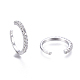 Brass Micro Pave Clear Cubic Zirconia Cuff Earrings(EJEW-I249-15P)-2