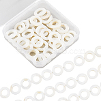 2 Strands Natural Freshwater Shell Beads Strands, Donut, Seashell Color, 15~16x2~3mm, Hole: 0.7mm, about 24~25pcs/strand, 14.57~15.16 inch(37~38.5cm)(SHEL-SC0001-84)