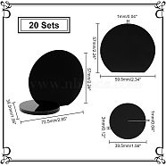 Acrylic Table Sign Holders, Blank Place Number Signs, for Wedding, Restaurant, Birthday Party Decorations, Flat Round, Black, 39.5x72.5x57mm(DIY-WH0374-20B)