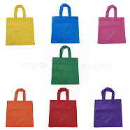 Eco-Friendly Reusable Bags, Non Woven Fabric Shopping Bags, Mixed Color, 37x24.5cm(X-ABAG-WH005-25cm-M)