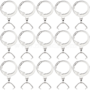 50Pcs 304 Stainless Steel Leverback Earring Finding, with Ice Pick Pinch Bails, Stainless Steel Color, 22mm, Pin: 0.65x0.8mm and 0.6mm(STAS-BBC0002-50P)