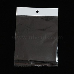 Cellophane Bags, White, 27x13cm, Unilateral Thickness: 0.03mm, Inner Measure: 23.1x13cm, Hole: 8mm(X-OPC-I002-13x27cm)