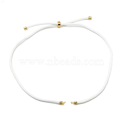 Nylon Cords Necklace Making, with Golden Brass Findings, Long-Lasting Plated, White, 22~22.8 inch(56~58cm), Hole: 1.7mm(AJEW-P116-03G-16)