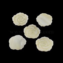 Flower Freshwater Shell Cabochons, 44~45x3~5mm(SHEL-F001-29)