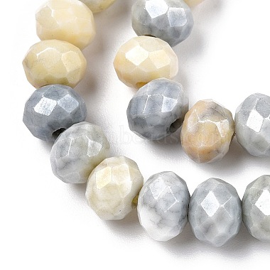 Faceted Electroplated Glass Beads Strands(GLAA-C023-02-B04)-3
