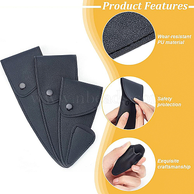 8Pcs 4 Style PU Leather Scissor Tip Protective Covers(FIND-BC0003-60)-4