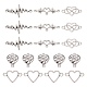100 pièces 5 connecteurs de liens en alliage de zinc de style tibétain(FIND-LS0001-40AS)-2