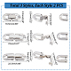6Pcs 3 Styles 304 Stainless Steel Fold Over Clasp(FIND-UN0001-45)-3