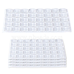 EPDM Nail Protection Self Adhesive Stickers, Clear, Square, 122.5x76x4mm, 5sheets/set(DIY-FH0010-11A)