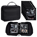 Polyester Jewelry Organizer Bags with Handles and PVC Sheet Inside, Rectangle, Black, 25x22x8cm(AJEW-WH0348-779)