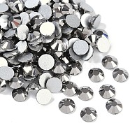 Glass Flat Back Rhinestone, Grade A, Back Plated, Faceted, Half Round, Hematite, 4.6~4.8mm, about 1440pcs/bag(RGLA-C002-SS20-566)