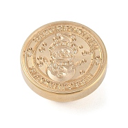 Christmas Series Wax Seal Brass Stamp Head, for Wax Seal Stamp, Golden, Snowman, 25x15mm, Inner Diameter: 7mm(AJEW-Z031-04G-06)