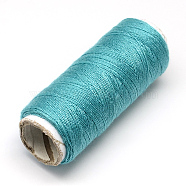 402 Polyester Sewing Thread Cords for Cloth or DIY Craft, Dark Turquoise, 0.1mm, about 120m/roll, 10rolls/bag(OCOR-R027-12)