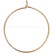 Beebeecraft 20Pcs Brass Hoop Earrings Findings, Wine Glass Charms Findings, Nickel Free, Golden, 29x25x0.7mm, 21 Gauge(KK-BBC0001-89A)