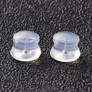 Silicone Ear Nuts, Earring Backs, for Stud Earring Making, 5x4.5mm, Hole: 1mm(SIL-K001-01B)