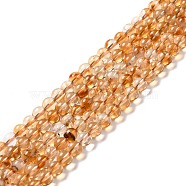 Natural Citrine Bead Strands, Round, 6mm, Hole: 1mm, about 67pcs/strand, 15.16''(38.5cm)(G-P466-01D)