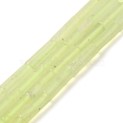 Natural New Jade Beads Strands, Column, 13~14x4~4.5mm, Hole: 1.2mm, about 14pcs/strand, 7.48''(19cm)(G-U010-A08-01)