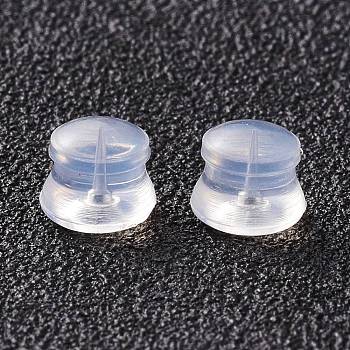 Silicone Ear Nuts, Earring Backs, for Stud Earring Making, 5x4.5mm, Hole: 1mm