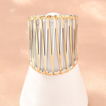 304 Stainless Steel Cuff Open Rings, Ion Plating(IP), Golden & Stainless Steel Color, 25mm, Inner Diameter: 18mm