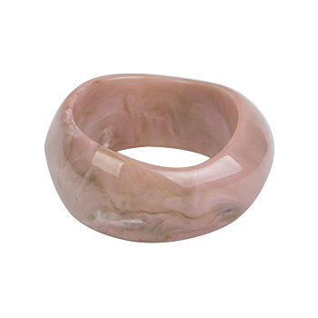 Opaque Resin Bangles for Women's, Dark Salmon, Inner Diameter: 2-5/8 inch(6.8cm)