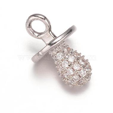 Platinum Daily Supplies Brass+Cubic Zirconia Charms