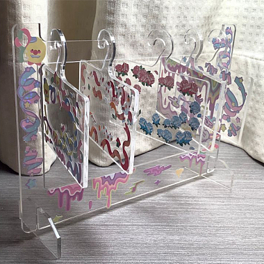 Transparent Acrylic Mini Photocard Hanger Rack(ODIS-WH0002-47)-4