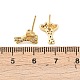 Messing Micro Pave klare Zirkonia Herz Ohrstecker(EJEW-F400-28C-G)-5