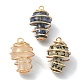 Natural & Synthetic Mixed Stone Copper Wire Wrapped Pendants(PALLOY-TA00096)-1