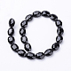 Black Faceted Oval Glass Bead Strands(X-GLAA-S003-16x13mm-05)-2