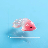 Resin Fish Mini Model, Micro Landscape Dollhouse Accessories, Pretending Prop Decorations, Cerise, 25x12mm(PW-WG86ABC-02)