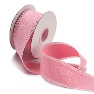 5M Nylon Ruffled Ribbon, Clothes Accessories, Pink, 1-5/8 inch(40mm), about 5.47 Yards(5m)/Roll(OCOR-S001-01B)