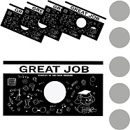 CRASPIRE 120 Sheets Rectangle Coated Scratch Off Film Reward Cards, DIY Scraping Award Card, Dog Pattern, 50x90mm(DIY-CP0006-93C)