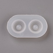 Silicone Molds, Resin Casting Molds, For UV Resin, Epoxy Resin Jewelry Making, Eye, White, 54.5x31.5x10.5mm, Inner Diameter: 17.5mm(DIY-WH0146-53E)