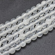 Natural Selenite Beads Strands, Round, 4mm, Hole: 0.8mm, about 91pcs/strand, 15.7 inch(40cm)(G-G792-24A)